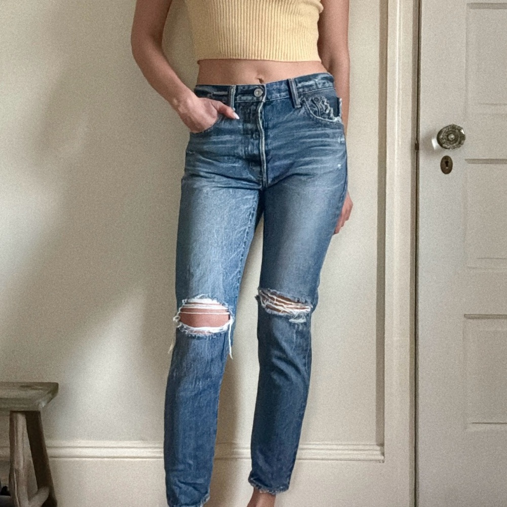 Distressed jeans